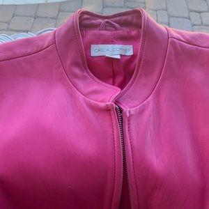 Beautiful Ladies pink leather jacket